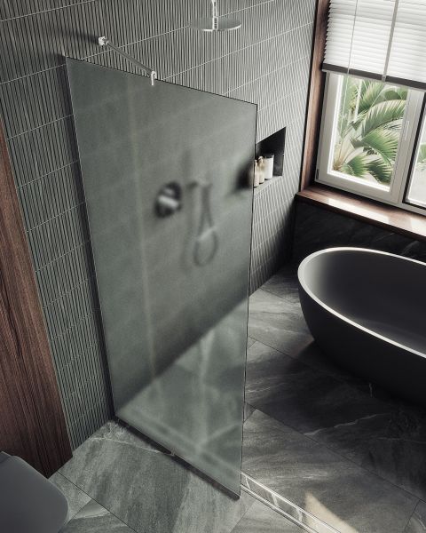 Душевая перегородка MaybahGlass MGD-700-5у 79см хром матовый